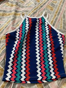 Patterned Sleeveless Top