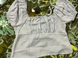 Cute Lavender Peplum Top