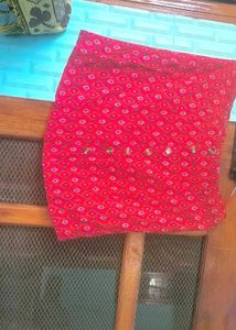 Jaipuri Dyed Cotton Blend Mini Skirt