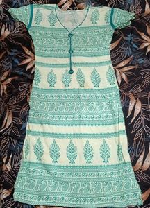 Elegant Green Printed Kurta