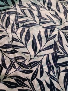 Leaf Print Button-Down Shirt - XL