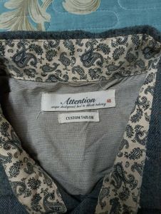 Stylish grey Patterned Shirt