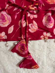 y2k Backless halter Kurti with pearls