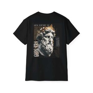 Men&#39;s Stylish Black Cotton Casual T-Shirt Regular