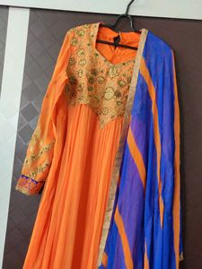 Orange Anarkali