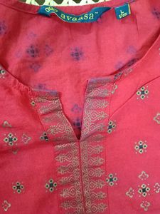 Red And Black Design Avassa Kurti!