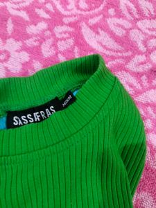 Sassafras Blue Green Colorblocked Top
