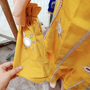 Yellow Embroidered Kurta Set