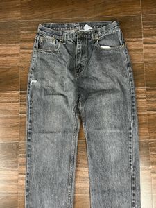 Vintage Wash Straight Leg Jeans