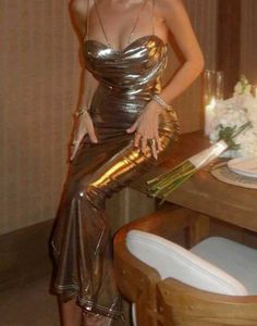 Brand New (Newme) Golden Bodycon Dress