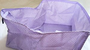 Premium Transparent Saree Organizer – Lavender Che