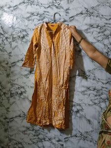 Stylish Yellow & White Kurta