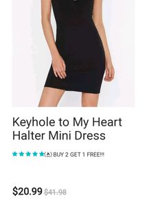 Black Bodycon V-neck Dress