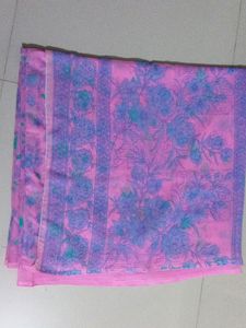Chiffon Pink Printed Saree