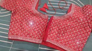 Hot Red Front Open New Arrival Blouse