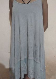 💥💥💖Gray Lace Trim Dress