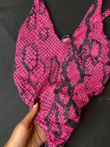 snakeprint lace bodysuit 🩷