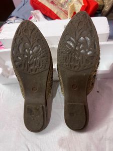 Gold Flats &amp; Sandals