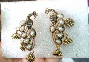 Peacock Jhumka Earrings
