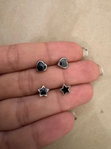 Star & Heart Stud Earrings