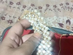 Choker cum necklace with pearls and diamonds