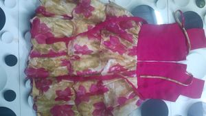 Pink &amp; Gold Floral Party Dress