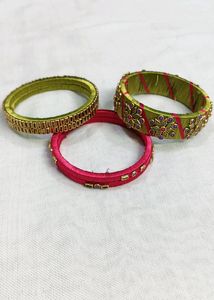 Silk thread Bangle Set