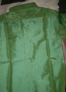 Green Silk Shirt Traditional Kerala Dhoti