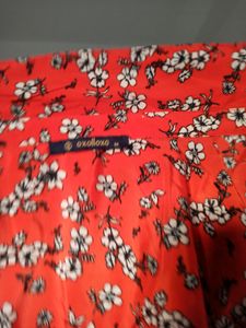 Orange Shirt Dress With Same Belt