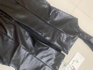 Newme Black Leather Bodycon Dress