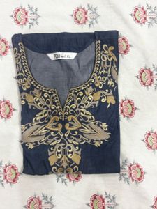 Denim Look Cotton Short Kurti