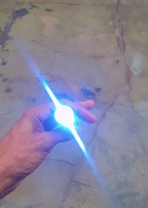 USB rechargeable XPE+COB LED flashlight.
