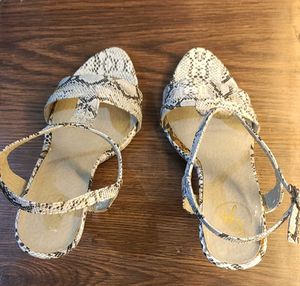 Snake Print 4 Inches High Heel Sandals