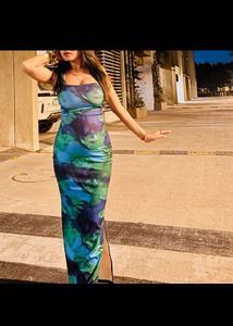 Floral Bodycon Maxi Dress