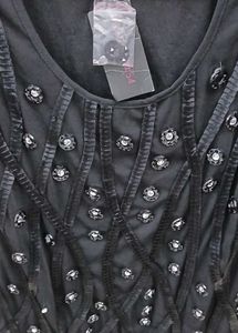 Black Embellished Dress - S/M Size