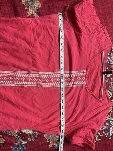 pink Embroidered Top