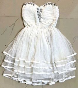 White Tulle Party Dress