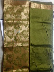 Olive Green Saree