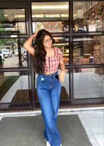 Savana New Cute Plaid Crop Top(FREE HAIR BOW)