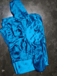 Blue Saree  Material
