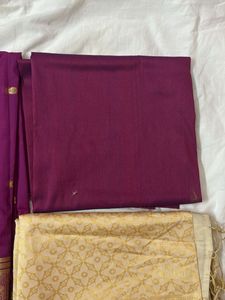 Purple Banarasi Dress Material