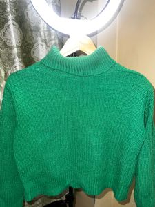 Emerald Green Knit Turtleneck