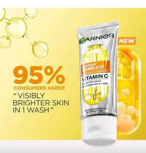 Garnier Vitamin C Bright Serum Cleanser🍋🧴