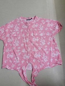 Zudio Pink Semi Formal Top