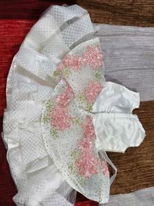 Cute White &amp; Pink Dress