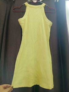Yellow Bodycon Mini Dress