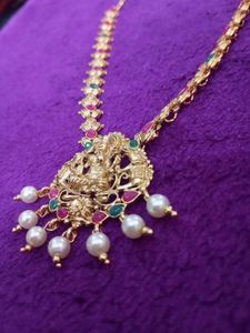 One Gram Lakshmi Devi Gold Necklace