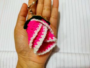 Crochet Flower Keychain