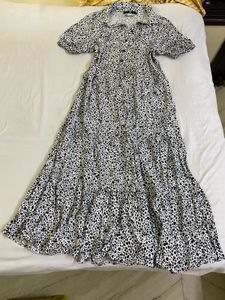 Printed Maxi Shirt Dress Bust 36