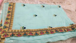 Elegant Embroidered Saree